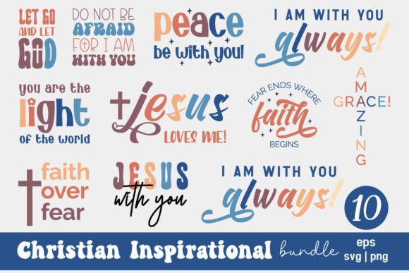 Christian Inspirational Retro SVG Bundle: Graphics and Crafts with Soul