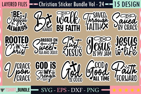 Christian Sticker Bundle Vol 24 Graphics for Crafts
