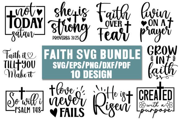 Faith SVG Bundle: Christian Bible Verses for Embroidery