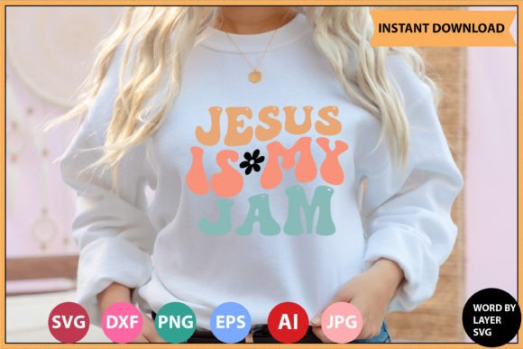 Jesus is My Jam Retro SVG Bundle for Brand Graphics & Crafts