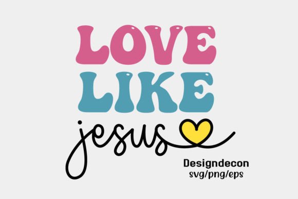 Love Like Jesus Retro Heart Svg: A Graphic Design Asset for Crafts