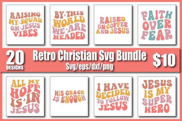 Retro Christian Svg Bundle: Graphics for Craft Branding