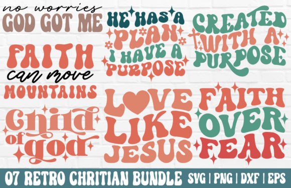 Retro Christian SVG Bundle: Graphics for Faith-Focused Crafts