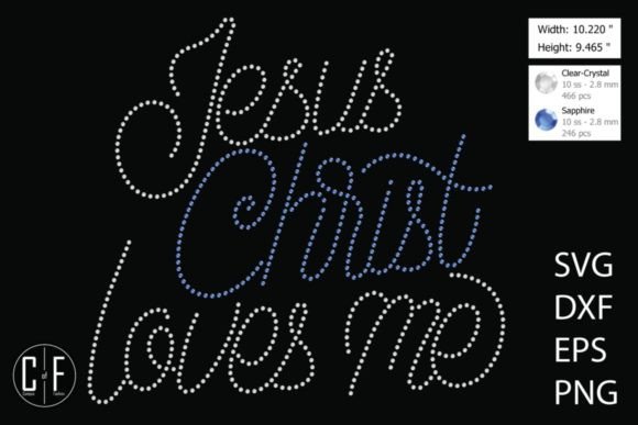 Rhinestone Jesus is Love Graphics & Crafts