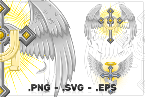 Winged Christian Cross: Graphics & Illustrations Review